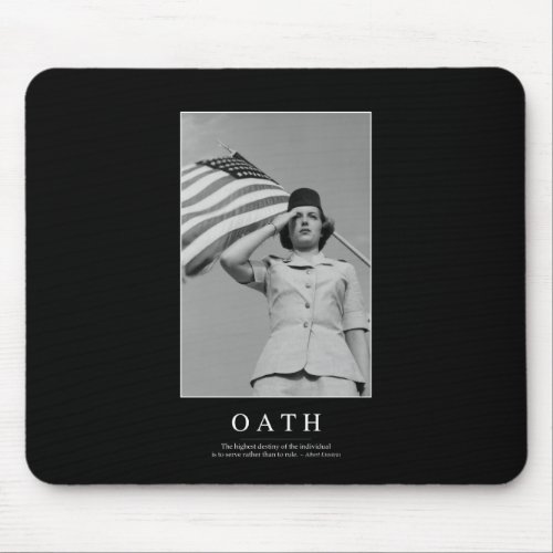 Oath Inspirational Quote Mouse Pad