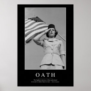 Oath: Inspirational Quote Poster
