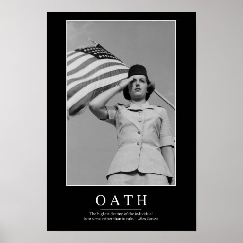 Oath Inspirational Quote Poster