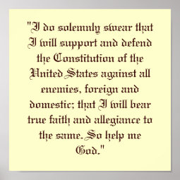 Oath of Enlistment Poster | Zazzle