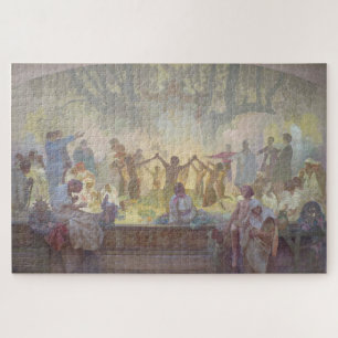 Oath of Omladina - Alphonse Mucha Jigsaw Puzzle