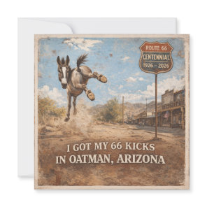 Oatman Arizona Desert Donkey Stationery Invitation