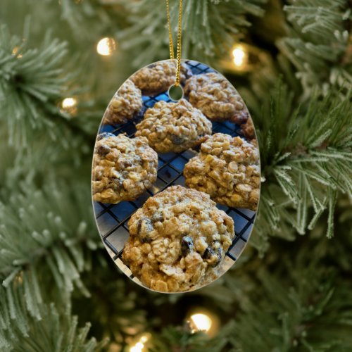 Oatmeal Cookies Ceramic Ornament