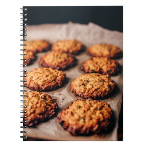 Oatmeal cookies with raisin notebook