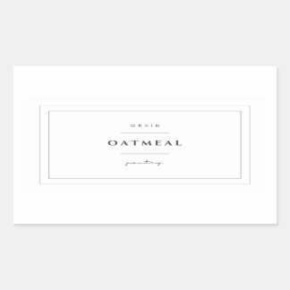 Oatmeal Food Label Stickers