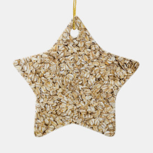 Oatmeal macro as background structure ceramic ornament