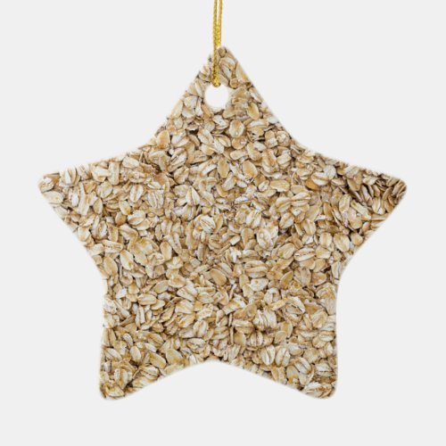 Oatmeal macro as background structure ceramic ornament
