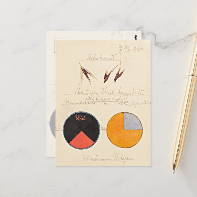 Oats, 1920 by Hilma af Klint  Postcard (Front/Back In Situ)