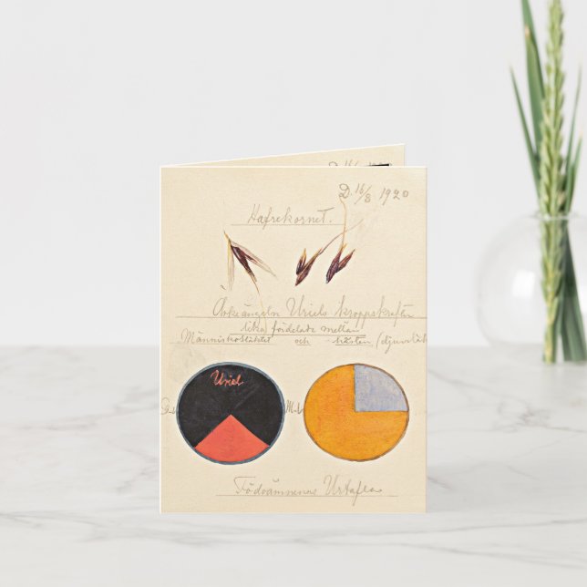 Oats, 1920 by Hilma af Klint  Thank You Card (Front)