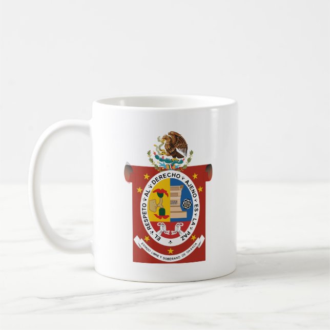Oaxaca escudo, Mexico Coffee Mug (Left)