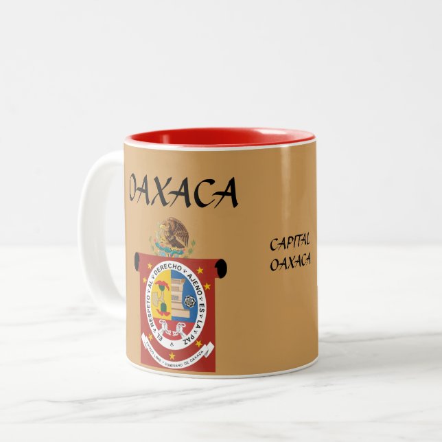 Oaxaca Mexico Crest & Flag Mug (Front Left)