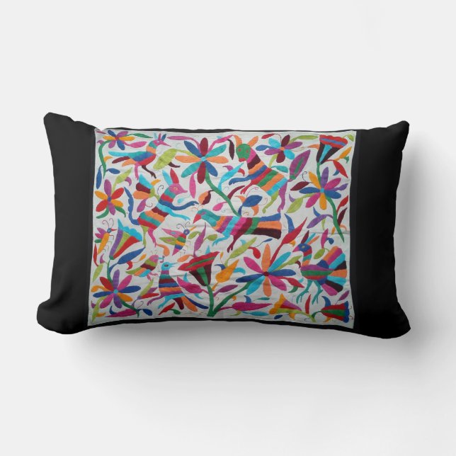Oaxaca Mexico Mexican Mayan Hispanic Ethnic Boho Lumbar Pillow (Front)