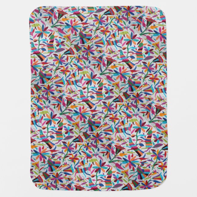 Oaxaca Mexico Mexican Mayan Hispanic Ethnic Boho Receiving Blanket (Front)