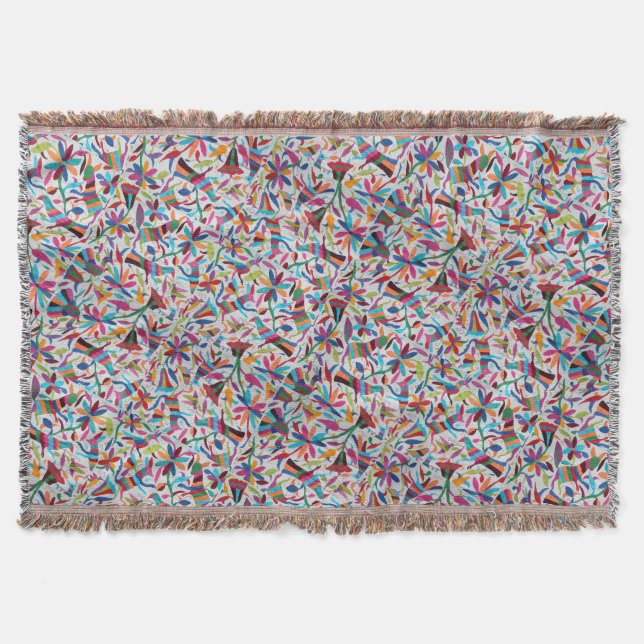 Oaxaca Mexico Mexican Mayan Hispanic Ethnic Boho Throw Blanket (Front)