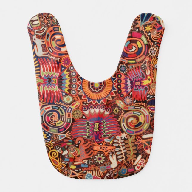 Oaxaca Mexico Mexican Mayan Tribal Art Boho Travel Bib (Front)