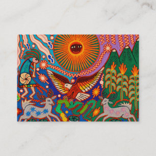 Oaxaca Mexico Mexican Mayan Tribal Art Boho Travel Business Card