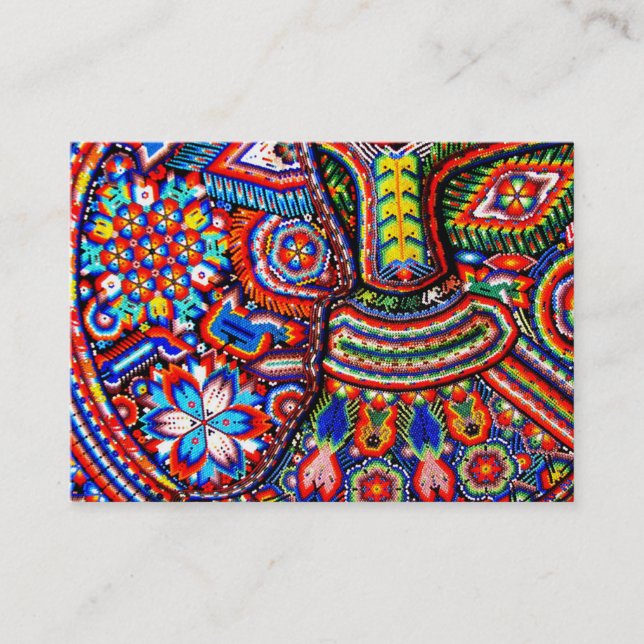 Oaxaca Mexico Mexican Mayan Tribal Art Boho Travel Business Card (Front)