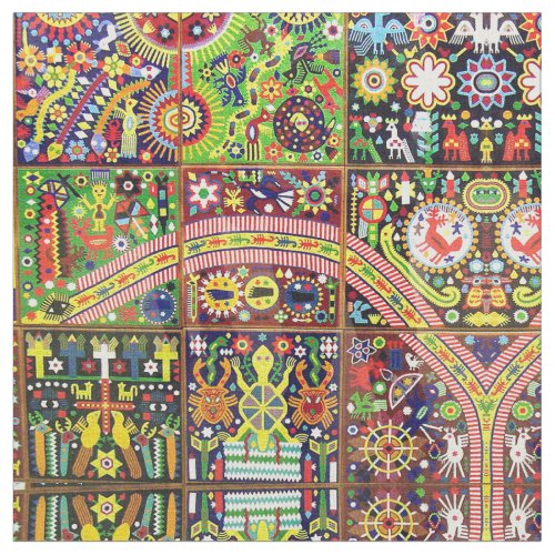 Oaxaca Mexico Mexican Mayan Tribal Art Boho Travel Fabric