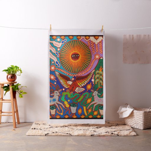Oaxaca Mexico Mexican Mayan Tribal Art Boho Travel Fabric