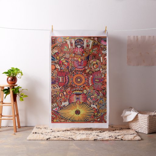 Oaxaca Mexico Mexican Mayan Tribal Art Boho Travel Fabric
