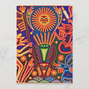 Oaxaca Mexico Mexican Mayan Tribal Art Boho Travel Invitation