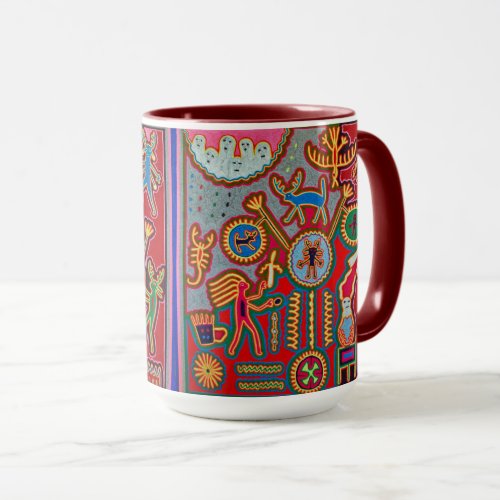 Oaxaca Mexico Mexican Mayan Tribal Art Boho Travel Mug