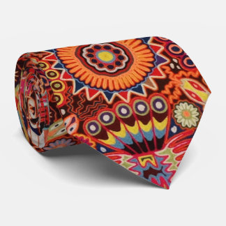 Oaxaca Mexico Mexican Mayan Tribal Art Boho Travel Neck Tie