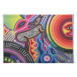 Oaxaca Mexico Mexican Mayan Tribal Art Boho Travel Placemat