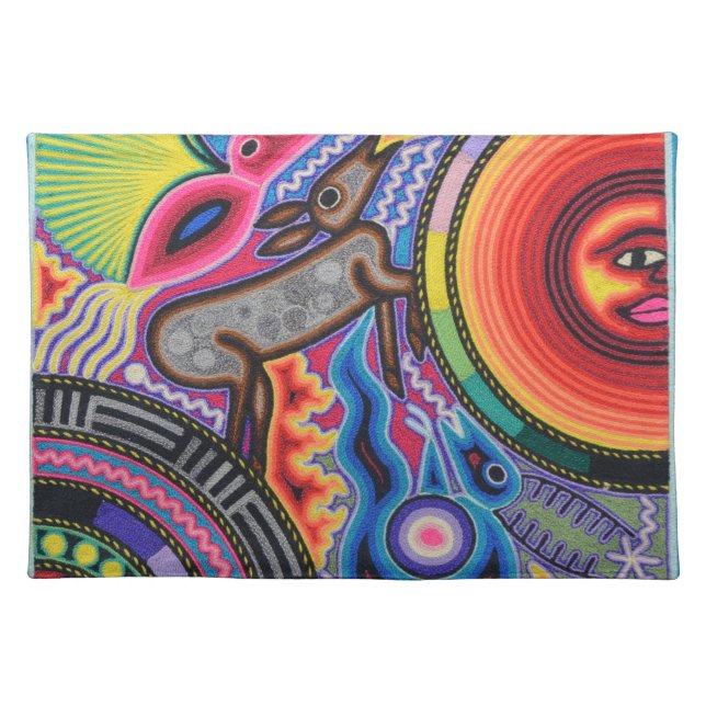 Oaxaca Mexico Mexican Mayan Tribal Art Boho Travel Placemat (Front)