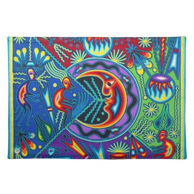 Oaxaca Mexico Mexican Mayan Tribal Art Boho Travel Placemat (Front)