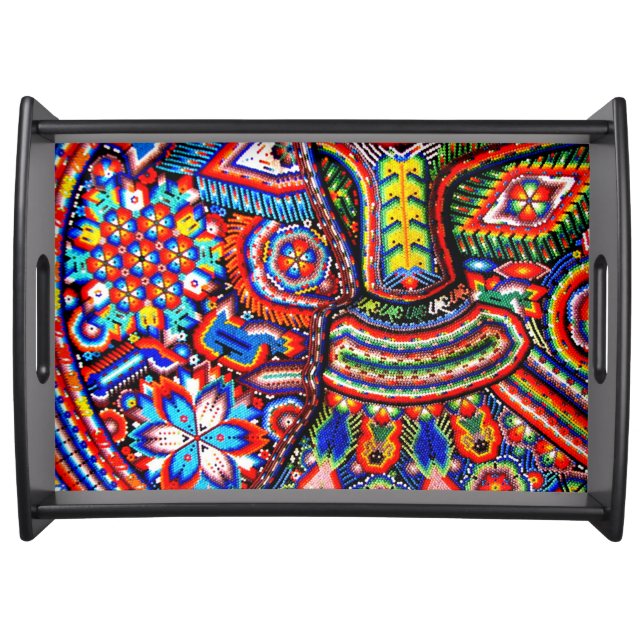 Oaxaca Mexico Mexican Mayan Tribal Art Boho Travel Serving Tray (Front)