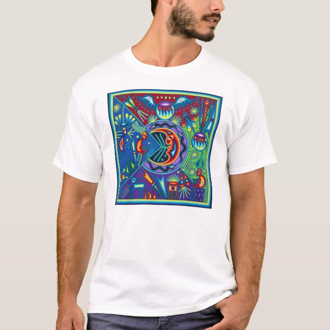 Oaxaca Mexico Mexican Mayan Tribal Art Boho Travel T-Shirt (Front)