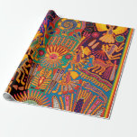 Oaxaca Mexico Mexican Mayan Tribal Art Boho Travel Wrapping Paper