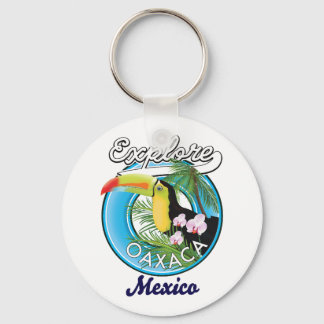 Oaxaca Mexico travel logo Keychain