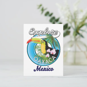 Oaxaca Mexico travel logo Postcard