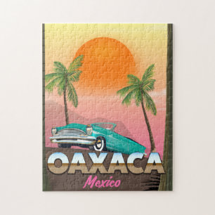 Oaxaca Mexico travel poster Jigsaw Puzzle