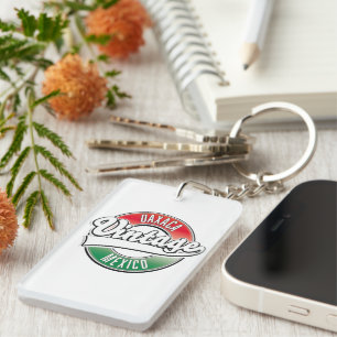 Oaxaca mexico vintage logo. keychain