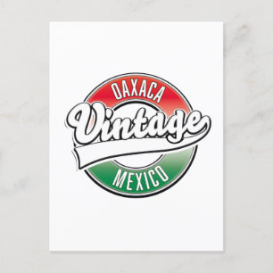 Oaxaca mexico vintage logo. magnet postcard