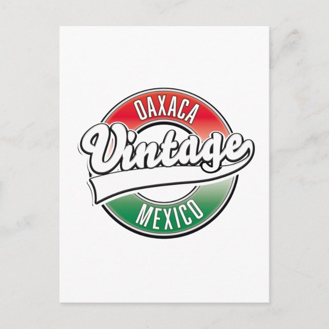 Oaxaca mexico vintage logo. magnet postcard (Front)