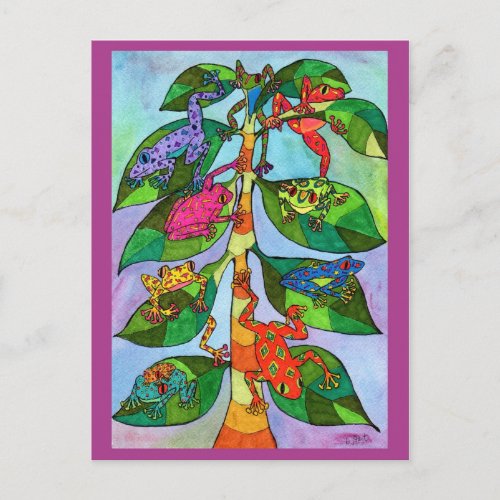 Oaxacan Frog Tree of Life Postcard