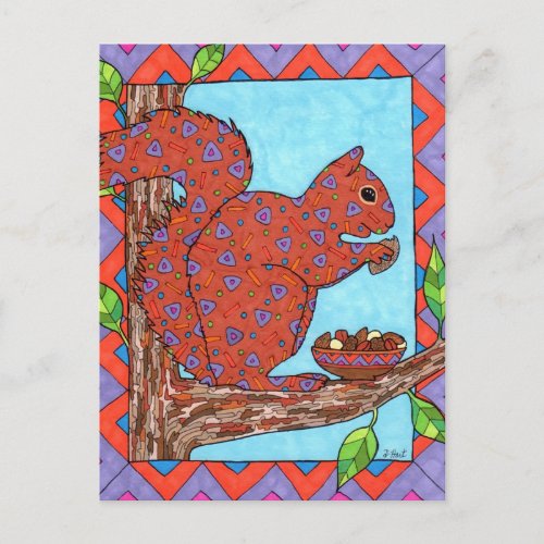 Oaxacan Squirrel with Mixed Nuts Postcard
