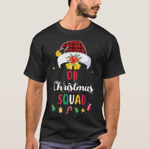 OB Christmas Squad Santa Hat Nurse Matching T_Shirt