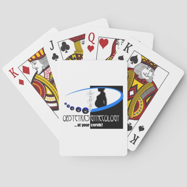 OB / GYN AT YOUR CERVIX OBSTETRICIAN HUMOR POKER CARDS (Back)