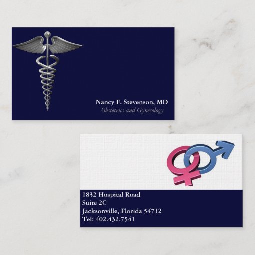 OB-GYN Business Card Sample | Zazzle