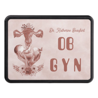 Ob/Gyn Midwife Floral Childbirth Cervix Ovaries Hitch Cover