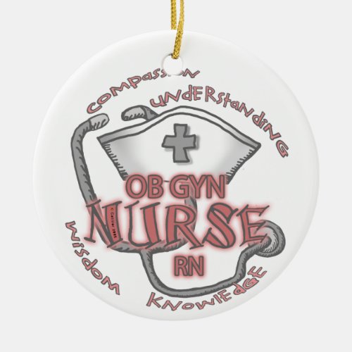 Ob Gyn Nurse Axiom custom name Ceramic Ornament