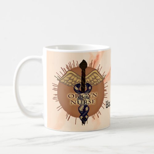 OB Gyn Nurse Caduceus Coffee Mug