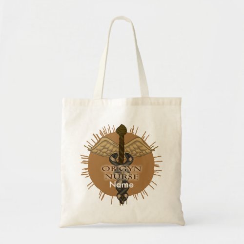 OB Gyn Nurse Caduceus Tote Bag