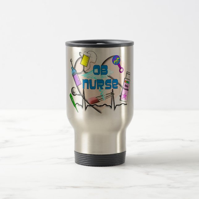 OB Nurse Art Gifts Travel Mug (Center)