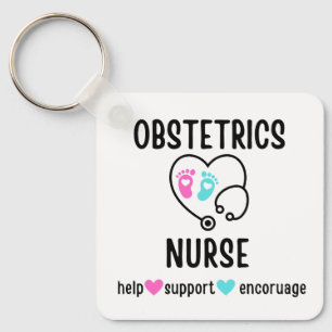 OB Nurse Gift Obstetrics Nurse Obstetrical Nursing Keychain